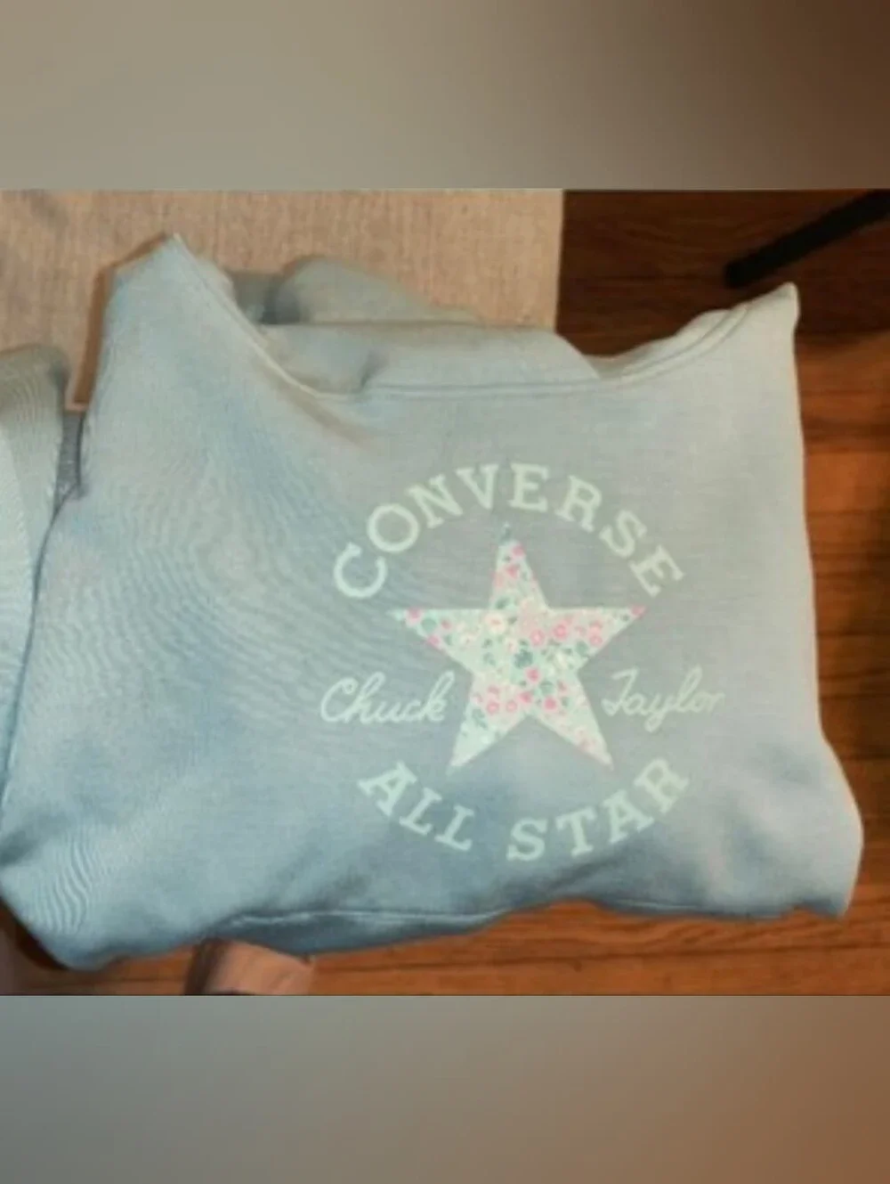 New Converse Youth Girls Green Mint Color Hoodie Shirt Pockets Size M Medium NWT